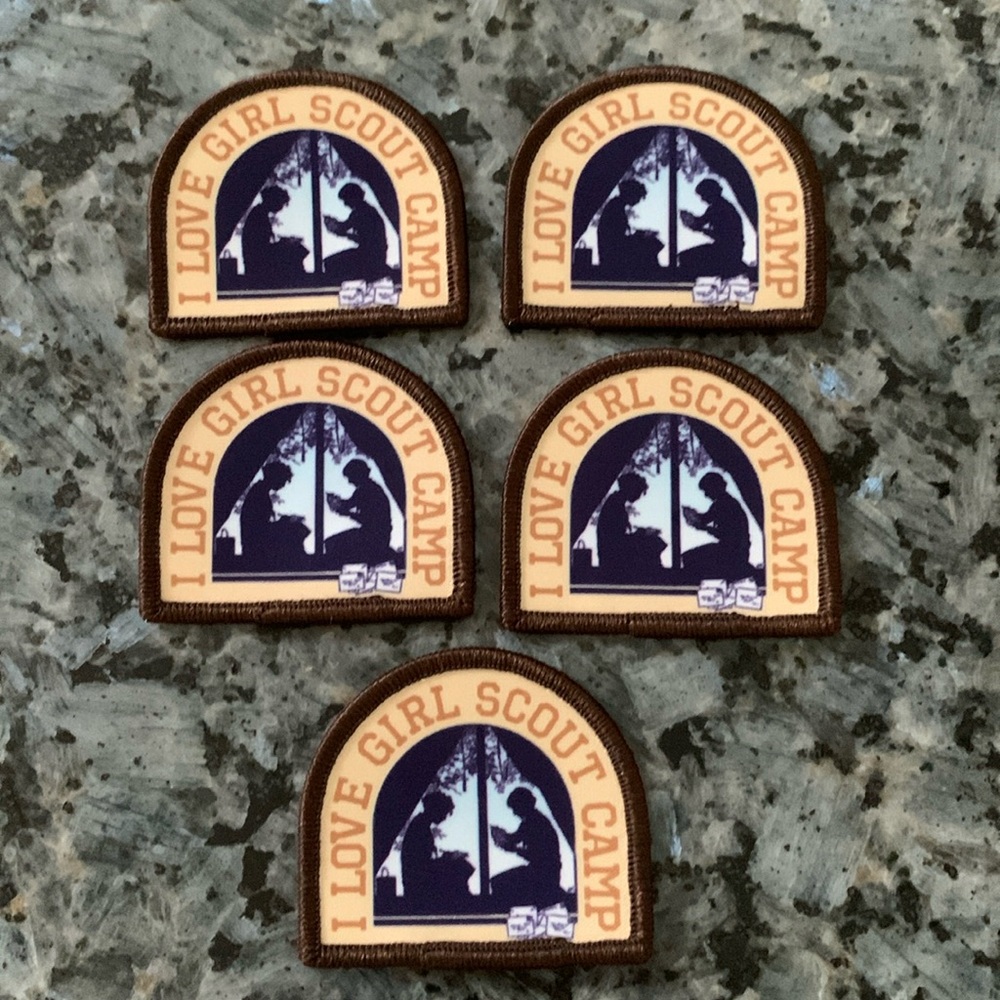 💚5 I Love Girl Scout Camp Patches Sew On Patch
